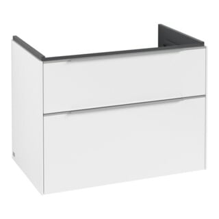 V&B Subway 3.0 Meuble sous lavabo 77,2x57,6x47,8cm, sans LED/Gr Alu brillant, P blanc