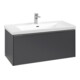V&B Subway 3.0 Meuble sous-lavabo 97,3x42,9x47,8 cm, alu brillant, graph.