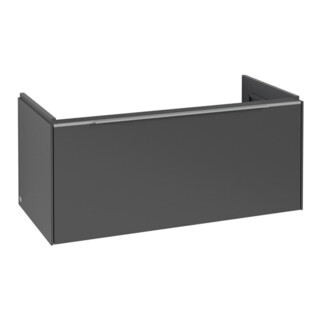V&B Subway 3.0 Meuble sous lavabo 97,3x42,9x47,8 cm, aluminium brillant, graphite