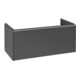 V&B Subway 3.0 Meuble sous lavabo 97,3x42,9x47,8 cm, aluminium brillant, graphite-1