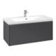 V&B Subway 3.0 Meuble sous lavabo 97,3x42,9x47,8 cm, aluminium brillant, graphite-3