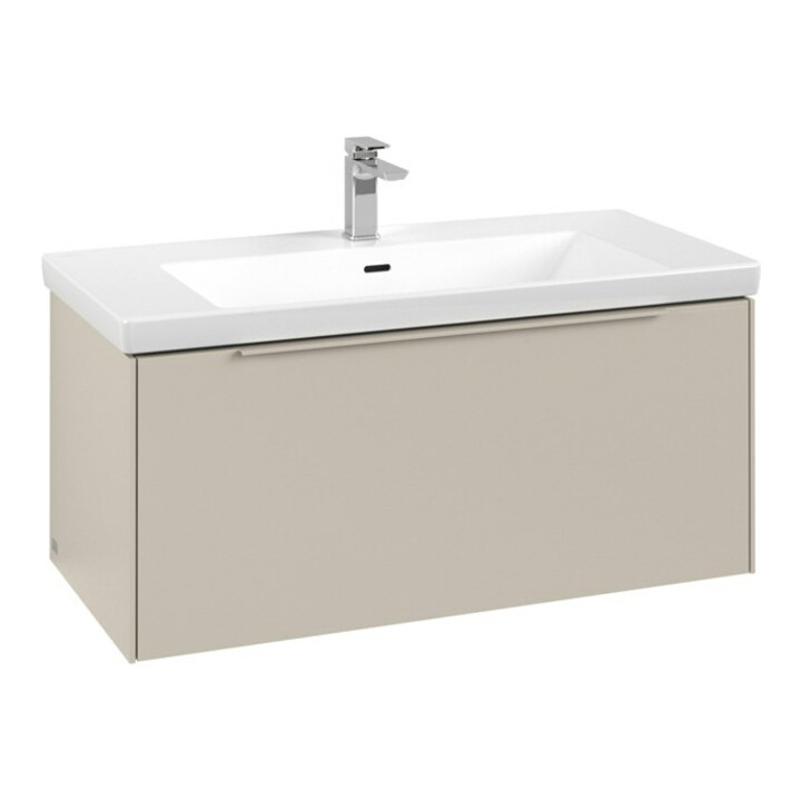 V&B Subway 3.0 Meuble sous lavabo 97,3x42,9x47,8 cm, avec LE/Gr mon., gris cachemire