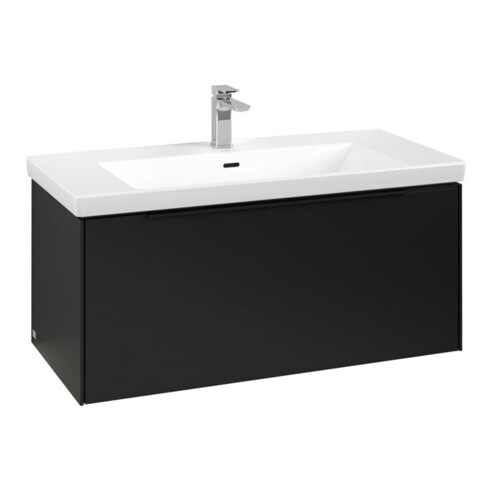 V&B Subway 3.0 Meuble sous lavabo 97,3x42,9x47,8 cm, avec LE/Gr vo b, bleu volcan
