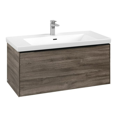 V&B Subway 3.0 Meuble sous lavabo 97,3x42,9x47,8 cm, blanc mat, sans poignée