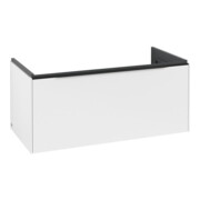 V&B Subway 3.0 Meuble sous lavabo 97,3x42,9x47,8 cm, bleu/gris, blanc mat