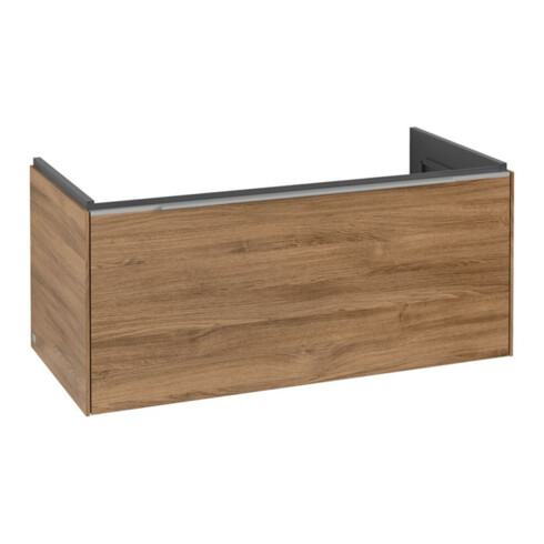 V&B Subway 3.0 Meuble sous lavabo 97,3x42,9x47,8cm, alu brillant, sans poignée