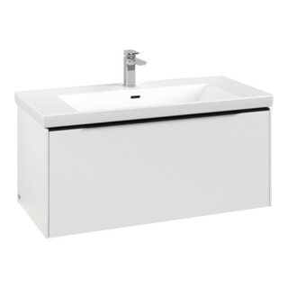 V&B Subway 3.0 Meuble sous lavabo 97,3x42,9x47,8cm, avec LE/Gr avant bleu, P blanc