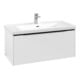 V&B Subway 3.0 Meuble sous lavabo 97,3x42,9x47,8cm, avec LE/Gr avant bleu, P blanc-1