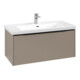V&B Subway 3.0 Meuble sous lavabo 97,3x42,9x47,8cm, avec LED/Bleu volcan, Taupe-1