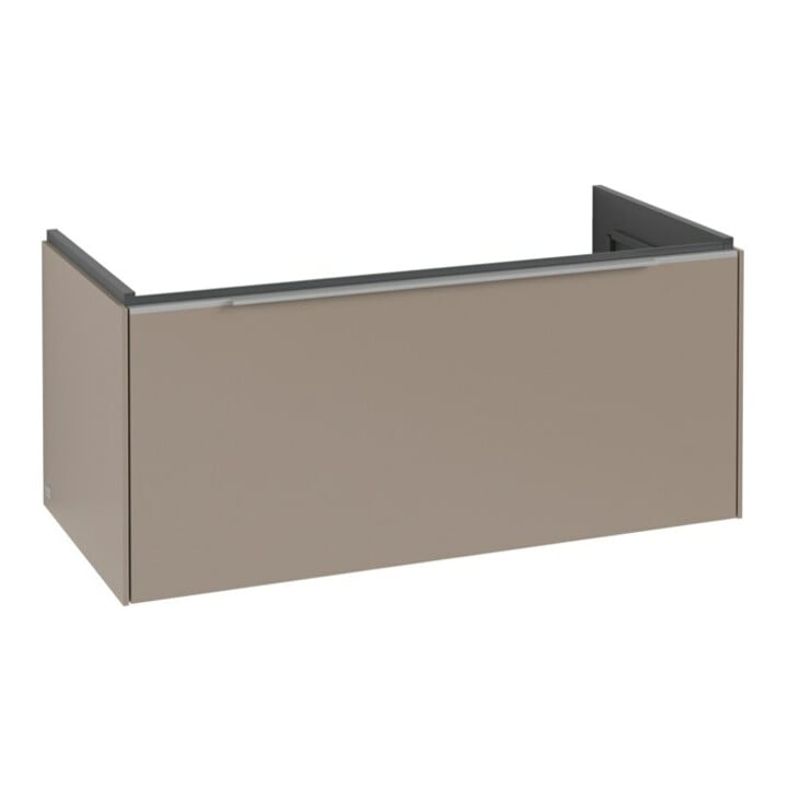 V&B Subway 3.0 Meuble sous lavabo 97,3x42,9x47,8cm, avec LED/Gr Alu brillant, taupe