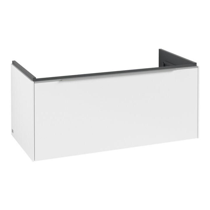 V&B Subway 3.0 Meuble sous lavabo 97,3x42,9x47,8cm, sans LED/Gr Alu brillant, P blanc