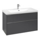 V&B Subway 3.0 Meuble sous lavabo 97,3x57,6x47,8 cm, alu brillant/graphite-1