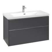 V&B Subway 3.0 Meuble sous lavabo 97,3x57,6x47,8 cm, alu brillant/graphite