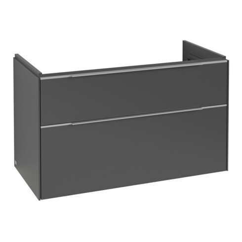 V&B Subway 3.0 Meuble sous lavabo 97,3x57,6x47,8 cm, alu brillant/graphite