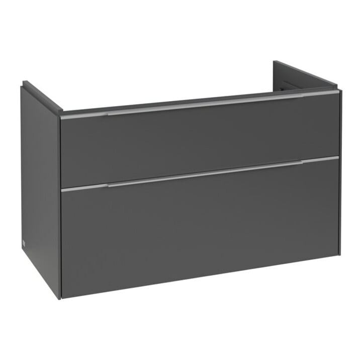 V&B Subway 3.0 Meuble sous lavabo 97,3x57,6x47,8 cm, alu brillant/graphite