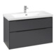 V&B Subway 3.0 Meuble sous lavabo 97,3x57,6x47,8 cm, avec LE/Gr devant bleu, graphite-1