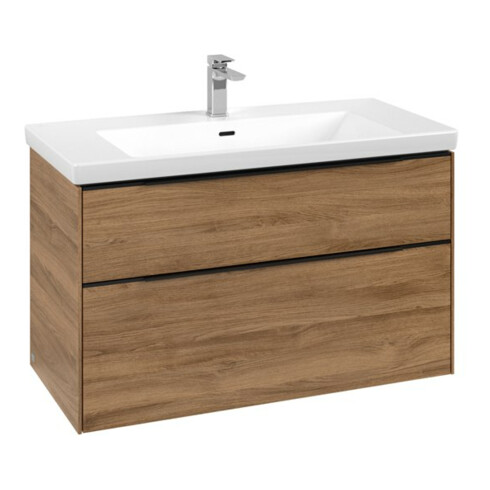 V&B Subway 3.0 Meuble sous lavabo 97,3x57,6x47,8 cm, avec LE/Gr devant bleu, Kan Oa