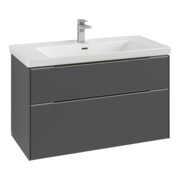 V&B Subway 3.0 Meuble sous lavabo 97,3x57,6x47,8 cm, avec LE/Gr mon., gris sable