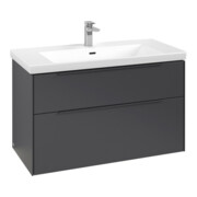 V&B Subway 3.0 Meuble sous lavabo 97,3x57,6x47,8 cm, m LE/Gr mon., graphite-3
