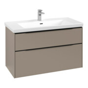 V&B Subway 3.0 Meuble sous lavabo 97,3x57,6x47,8cm, avec LED/Gr bleu volcan, Tau-4