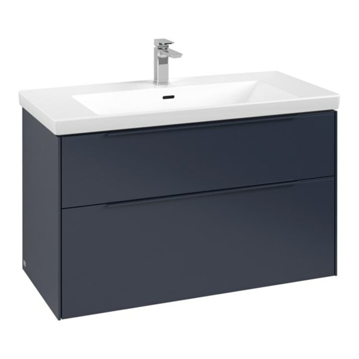 V&B Subway 3.0 Meuble sous lavabo 97,3x57,6x47,8cm, blanc marbré, o LE/Gr mon.