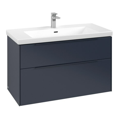 V&B Subway 3.0 Meuble sous lavabo 97,3x57,6x47,8cm, blanc marbré, o LE/Gr mon.