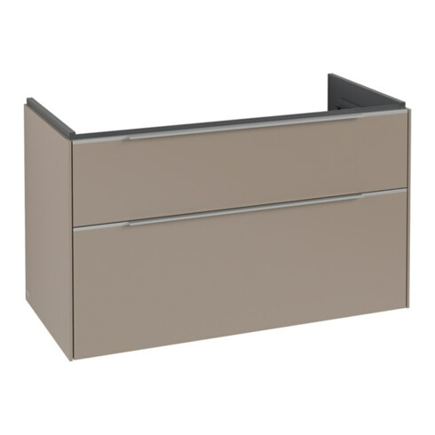 V&B Subway 3.0 Meuble sous lavabo 97,3x57,6x47,8cm, sans LED/Gr Alu brillant, Taupe
