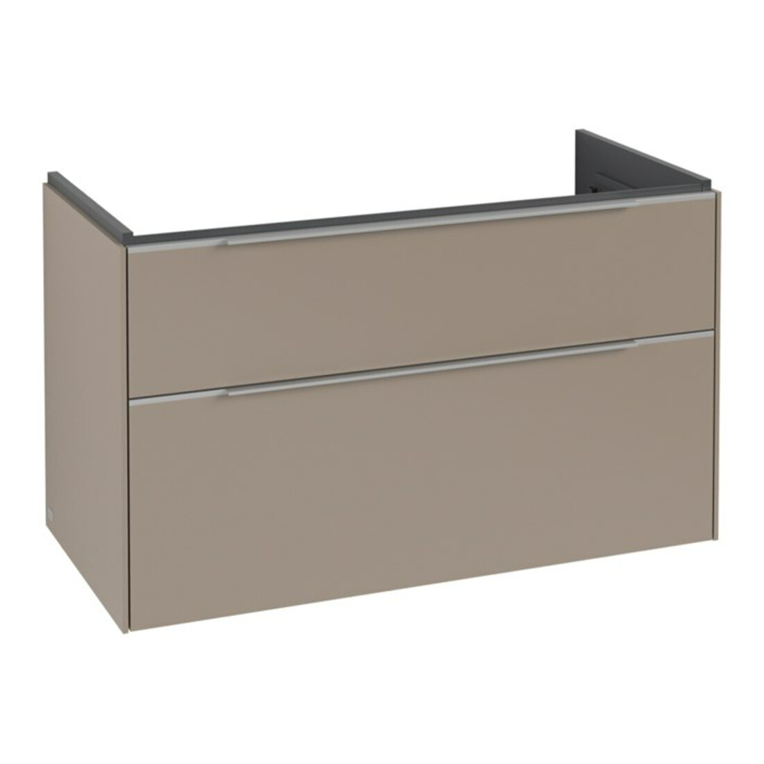 V&B Subway 3.0 Meuble sous lavabo 97,3x57,6x47,8cm, sans LED/Gr Alu brillant, Taupe