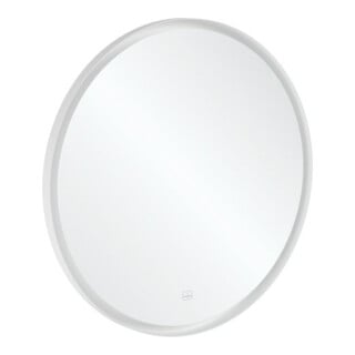 V&B Subway 3.0 Miroir cadre alu, rond, 91x91x4,5cm, blanc mat