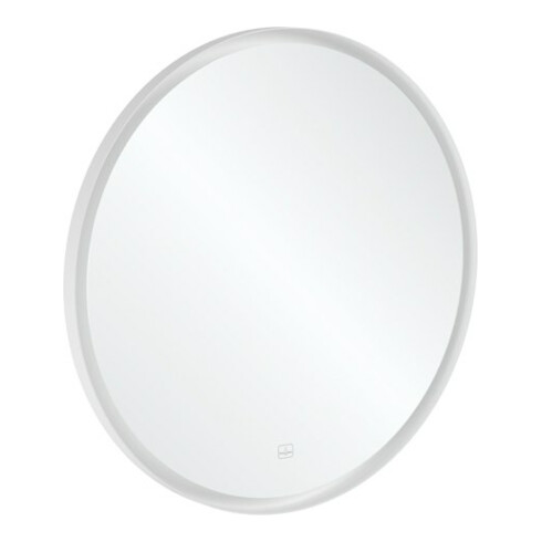 V&B Subway 3.0 Miroir cadre alu, rond, 91x91x4,5cm, blanc mat