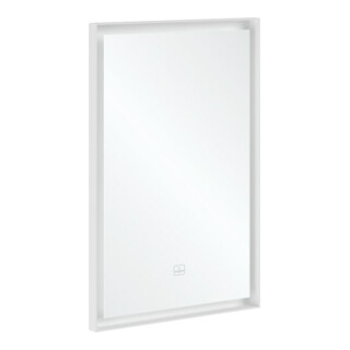 V&B Subway 3.0 Miroir cadre aluminium, 50x75x4,75cm, blanc mat