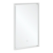 V&B Subway 3.0 Miroir cadre aluminium, 50x75x4,75cm, blanc mat