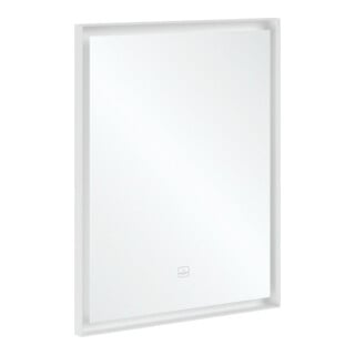 V&B Subway 3.0 Miroir cadre aluminium, 60x75x4,75 cm, blanc mat