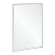V&B Subway 3.0 Miroir cadre aluminium, 60x75x4,75 cm, blanc mat