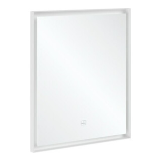 V&B Subway 3.0 Miroir cadre aluminium, 65x75x4,75cm, blanc mat