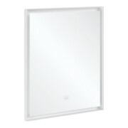 V&B Subway 3.0 Miroir cadre aluminium, 65x75x4,75cm, blanc mat