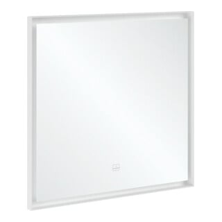 V&B Subway 3.0 Miroir cadre aluminium, 80x75x4,75 cm, blanc mat