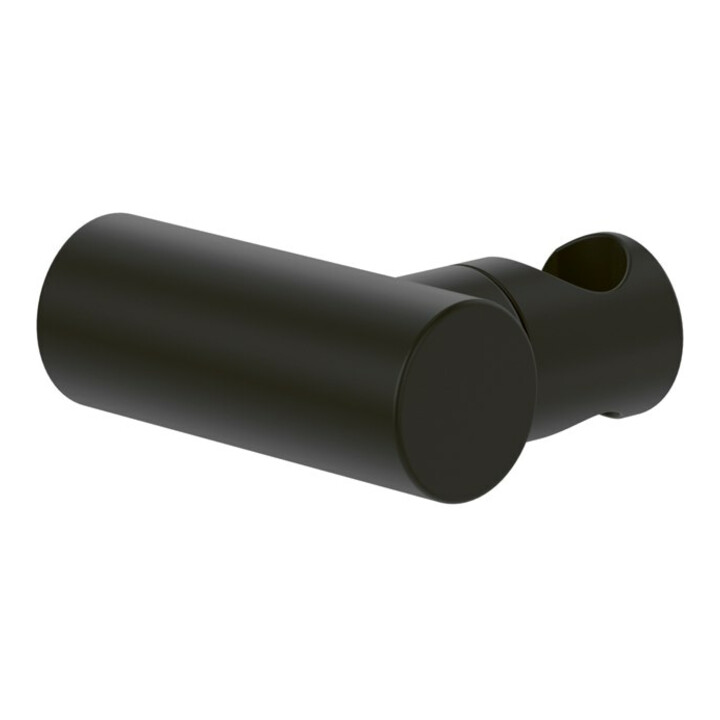 V&B Support de douche à main Universal Showers rond, montage mural, noir mat
