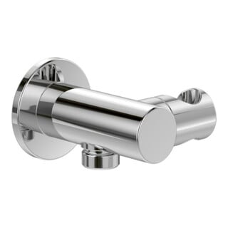 V&B Support de douchette universel Showers 66x56x86mm, rd, m Anschl-Bo., Wd, chr