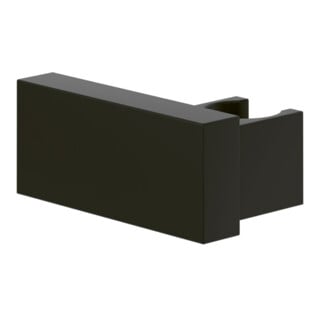 V&B Support de douchette universel Showers carré, montage mural, noir mat