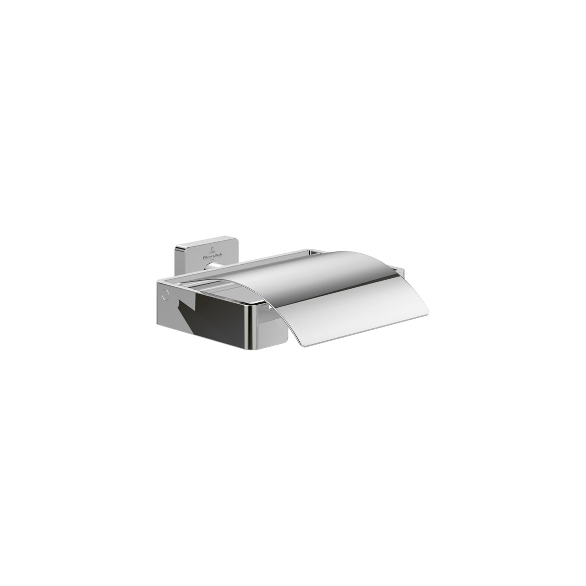 V&B Toilettenpapierhalter Elements Striking 131x45x115mm, mit Deckel, chrom ; Villeroy & Boch