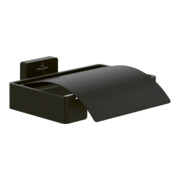 V&B Toilettenpapierhalter Elements Striking 131x45x115mm, mit Deckel, matt black