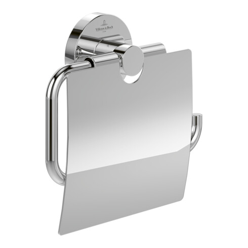 V&B Toilettenpapierhalter Elements Tender 134x132x38mm, mit Deckel, brushed gold