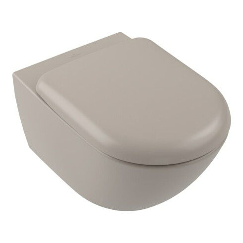 V&B TwistFlush Antao WC suspendu 37,5x56 cm, sans rebord, amande C-plus