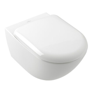 V&B TwistFlush Antao WC suspendu 37,5x56 cm, sans rebord, blanc C-plus