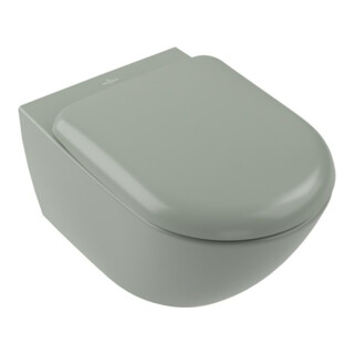 V&B TwistFlush Antao WC suspendu 37,5x56cm, sans rebord, vert morning C-plus