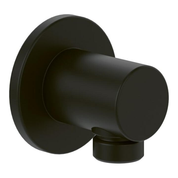 V&B Universal Showers Coude de raccord mural Rond, montage mural, noir mat