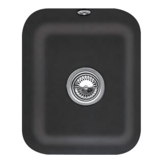 V&B Unterbauspüle Cisterna 45 m Abl.garn, Handbetätigung, pure black