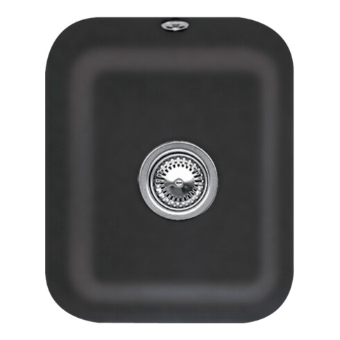 V&B Unterbauspüle Cisterna 45 m Abl.garn, Handbetätigung, pure black