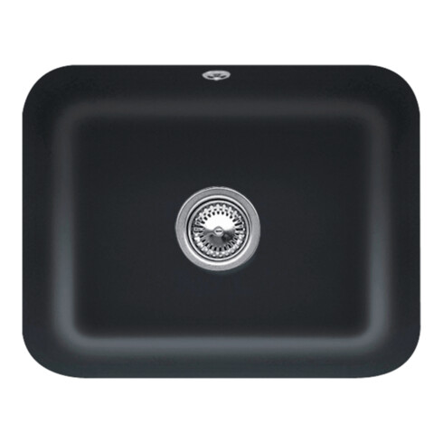 V&B Unterbauspüle Cisterna 60C m Abl.garn, Exzenter, pure black